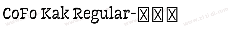 CoFo Kak Regular字体转换 CoFo Kak Regular字体转换